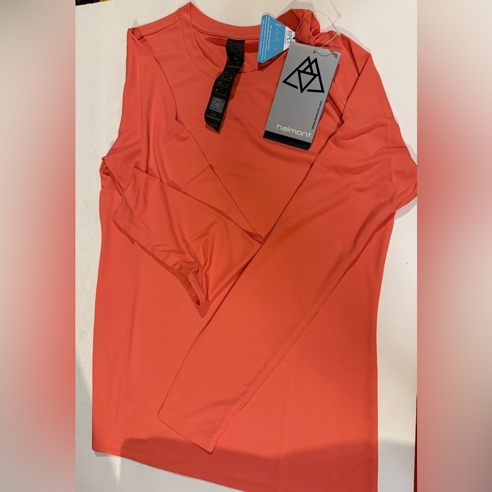 Women’s Long Sleeve UPF 50+ Top Coral BNWT